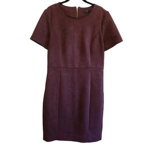 EUC FAUX LEATHER/SUEDE ELIE TAHARI SHEATH DRESS SIZE 8
